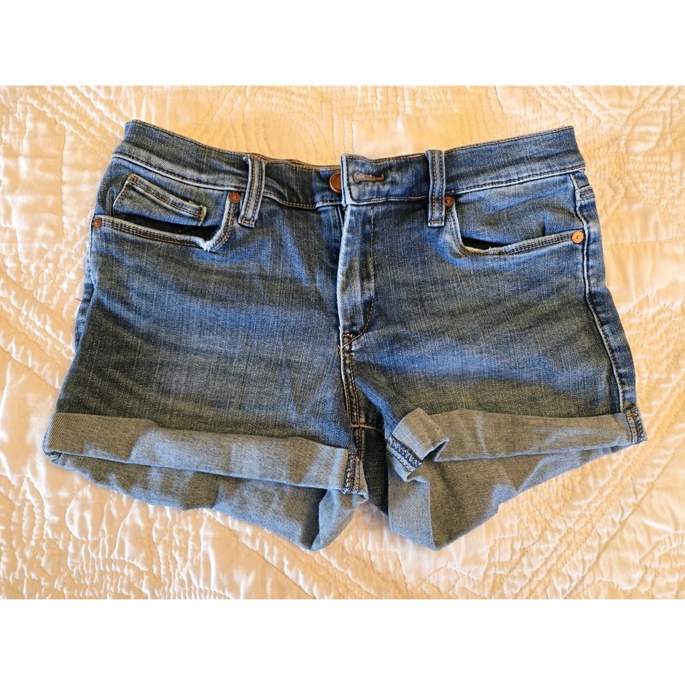 BLANKNYC The Fulton Roll Up Denim Jean Shorts Womens Size 27 Cuffed Stretchy